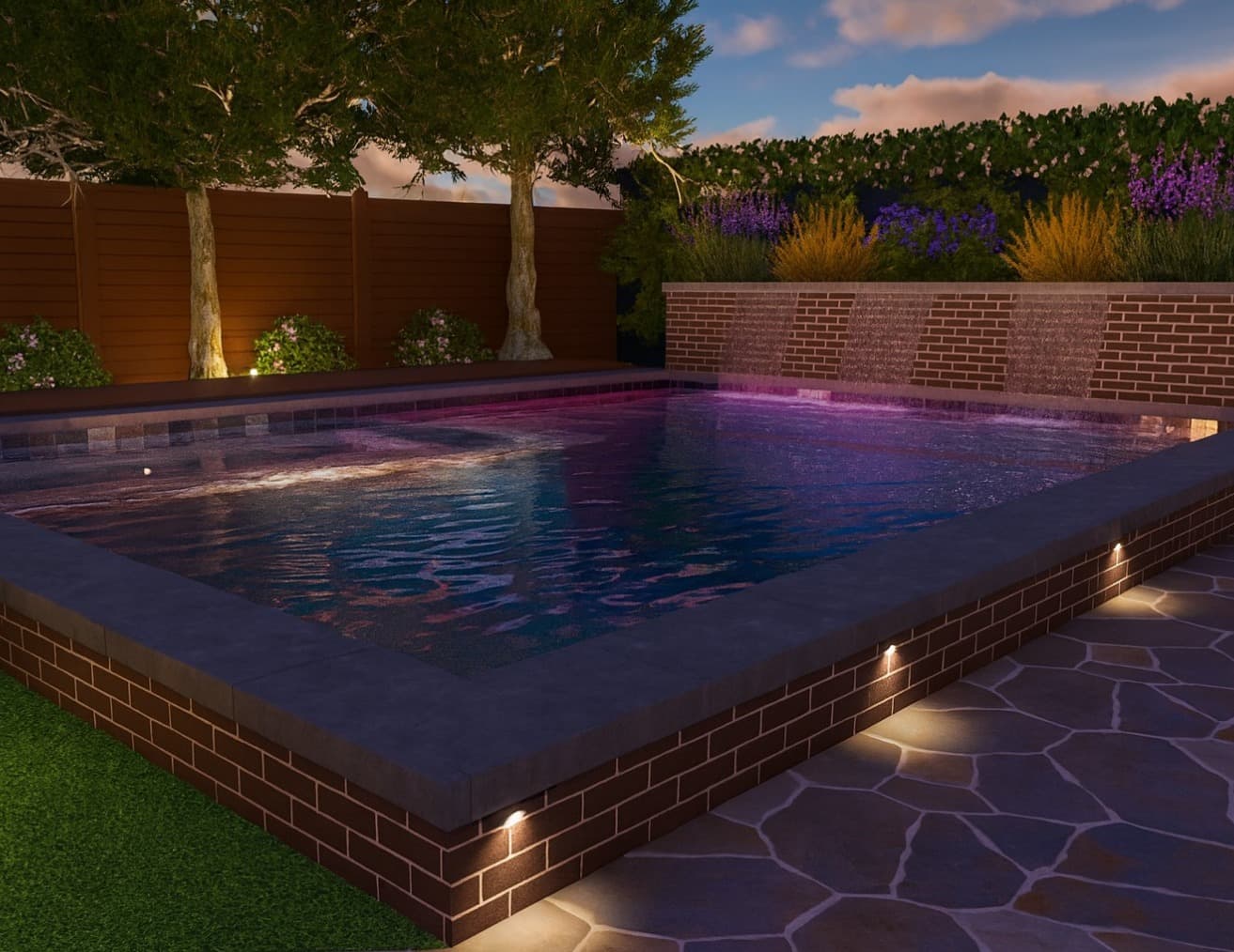 Splash pad design rendering for Georgia residential property
